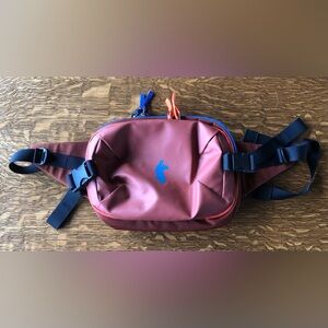 Cotopaxi Allpa X 4L Hip Pack in Rust Orange and Blue, Unisex